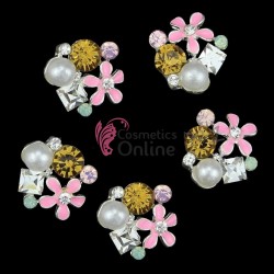 Decoratiuni 3D Metalice 061 Floricele Colorate 